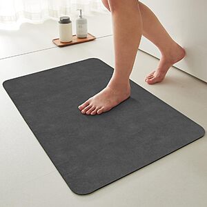 TYUU Thin Bath Mat, Small Bathroom Rugs Non Slip Washable $6.99