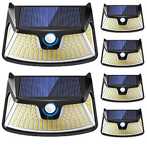 6-Pk BUCASA 850LM 152-LED Solar 270° Wide-Angle Motion Sensor Outdoor Light $14.87 + Free Shipping w/ Prime or on $35+