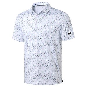 Obla Men's Print Golf Polo Shirt (Various) $13.99 + Free Shipping w/ Prime or on $35+