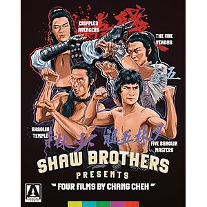 $25* | Shaw Brothers Presents: Four Films by Chang Cheh (Blu-Ray) at Amazon
