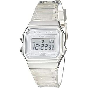 $23.97* | Casio F91W Series Women's Digital Watch w/ Clear Strap at Amazon