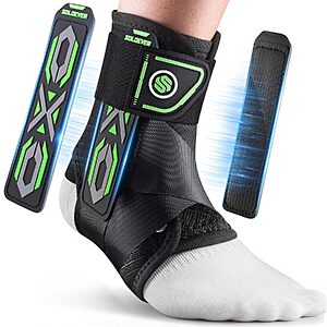 SOLOEVER Adjustable Lace-Up Ankle Support Brace w/ Stabilizers & Breathable Fabric (Medium) $7.99 + Free Shipping w/ Prime or on $35+