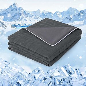 GEMBED Summer Cooling Blanket for Hot Sleepers with Double-Sided Design - Twin Size, 60"x80", Grey $13.49 AC