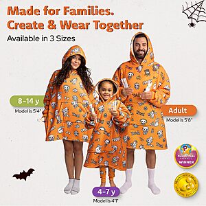 Craftikit Halloween Color Your Own Wearable Blanket for Women and Men $19.95