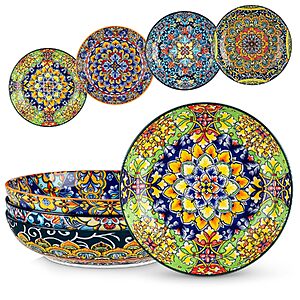 [Prime] 4-Pack 42-Oz Vancasso Boho Ceramic Pasta Bowls Set (Simi) $25.79 + Free Shipping