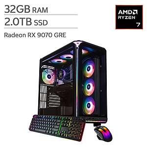 LIVE 10/30 $1799.99 COSTCO iBUYPOWER Element Gaming PC Desktop — AMD Ryzen 7 9800X3D — AMD Radeon RX 9070 GRE, 12GB — 32GB DDR5 RAM — 2TB NVMe SSD
