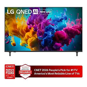 LG Partner Store: 65 Inch Class LG QNED AI QNED8MB 120Hz Mini LED 4K Smart TV 2026 $485.99
