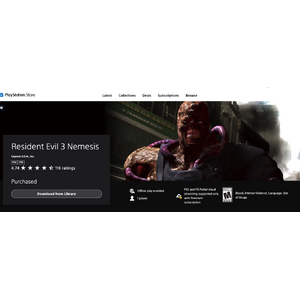 Sony PlayStation Store offers the free Resident Evil 3 Nemesis Full Game for PS4 and PS5, and no membership is needed.