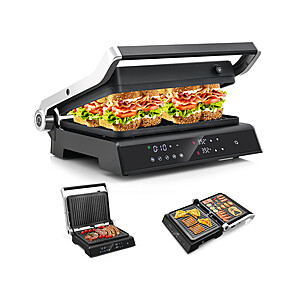 Costway 3 in 1 Indoor Electric Panini Press Grill with LED Display $68 + Free Shipping