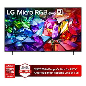 LG Partner Store: 75 Inch Class LG Micro RGB evo AI MRGB95B 4K Smart TV 2026 $1999.99