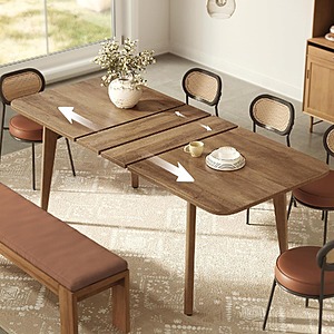 VASAGLE 50.1''-70.9'' Extendable Dining Table (4-8 People) $150 + Free Shipping