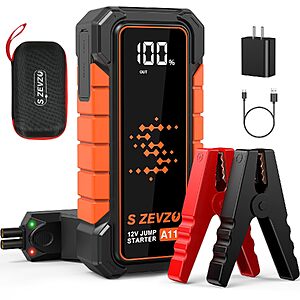 [Prime] 5000A S Zevzo A11 Portable Jump Starter for 10L Gas & 7L Diesel Engines w/ LCD Display & Flashlight $32.99 + Free Shipping