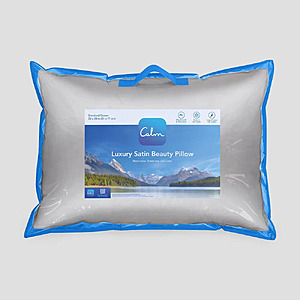Calm Jumbo Medium Density Satin Bed Pillow (Silver) $14.99 + Free Shipping