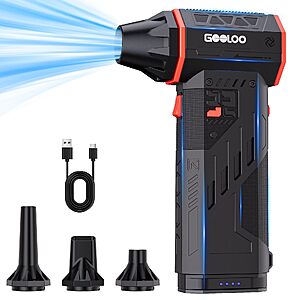 GOOLOO F5S Compressed Air Duster, 180000RPM Super Power, 3-Speed Adjustable $49.79 AC