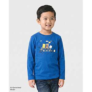 The Children's Place: Kids' Long Sleeve & Short Sleeve Graphic Tees (Various) $1.99 Each + Free Store Pickup or Free Shipping on $30+
