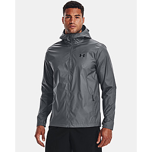 Under Armour Men's UA Storm Forefront Rain Jacket (Pitch Gray / Mod Gray) $43.72