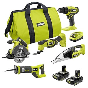 18V Ryobi One+ Cordless 5-Tool Combo Kit w/ (2) 2Ah Batteries & Charger $179.00 + Free Store Pickup at Home Depot