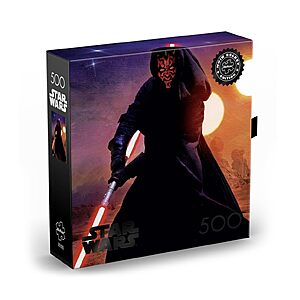 Buffalo Games Star Wars Sinister Shadow 500-Piece Jigsaw Puzzle w/ Wooden Box & Poster $16.65 + Free Shipping w/ Prime or on $35+