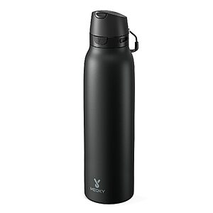 Meoky 24-Oz Slim Insulated Stainless Steel Water Bottle w/ 2-in-1 Locking Lid (Night) $11.49 + Free Shipping w/ Prime or on $35+