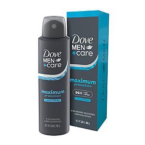 Dove Men+Care Clinical Protection Clean Comfort 96-Hour Antiperspirant Deodorant Spray (3.8-Oz) $6.41 + Free Shipping w/ Prime or on $35+