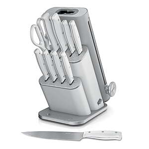 Ninja NeverDull Razor-Sharp 11-Piece Knife System with Removable Sharpener, Laser-Cut Blades, NK12011GY1, Light Gray - $83.50