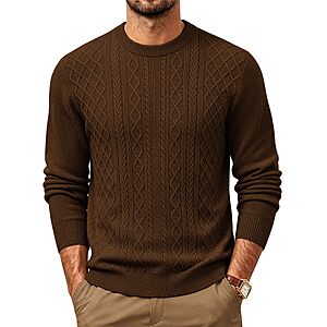 PJ PAUL JONES Men's Knitted Sweaters Crew Neck Pullover $12.99