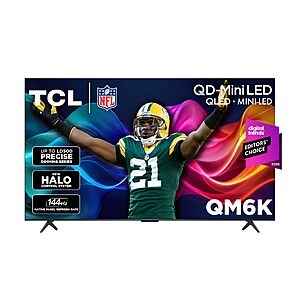 TCL 65 Inch QM6K Series QLED Mini LED 4K HDR Smart Google TV, 65QM6K $647.99