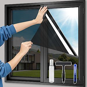 XIAWEI One Way Privacy Window Film Heat & UV Blocking, 17.5In×16.4Ft $14.92