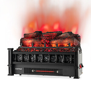 Costway 20" 1500W Electric Fireplace Heater Insert w/ Realistic Pinewood Ember Bed $75 + Free Shipping