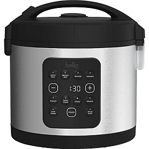 bella PRO - 20-Cup Digital Rice Cooker - Stainless Steel $54.99 Bestbuy.com