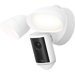 Ring - Floodlight Cam 4K Pro, Retinal 4K video, up to 10x Zoom, ultra-bright motion-activated floodlights - White $219.99 Bestbuy.com