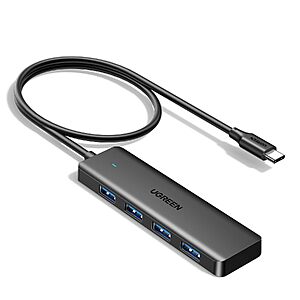 3.3' 4-Port Ugreen USB-C to USB-A 3.0 Hub (5Gbps) $8.98 + Free Shipping w/ Prime or on $35+