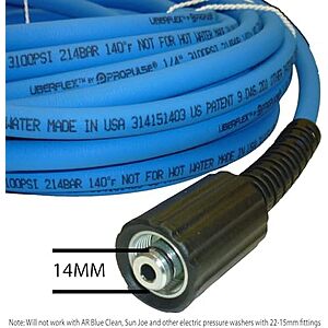 $35* | 50' UBERFLEX 1/4" 3100 PSI Pressure Washer Hose at Amazon