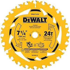 $7.98* | 7-1/4" DEWALT Circular Saw Blade at Amazon