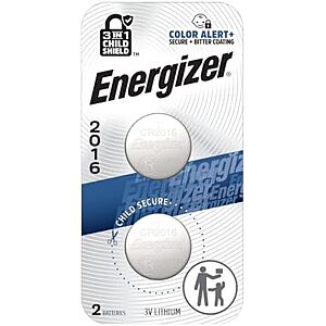 [SnS, AC] $3.08* | 2-Count Energizer 2016 3V Lithium Coin Batteries at Amazon