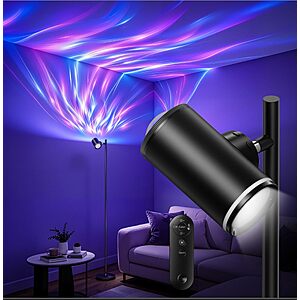 Uplighter Floor Lamp with RGBIC Ripple Effect Projector $49.99 + Free Shipping