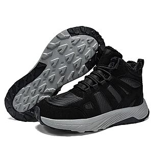 RUFONE Winter Boots for Men and Women, Warm Fur-Lined Snow Boots with Slip-Resistant Outsole $23.99
