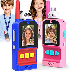 Marsbus Video Walkie Talkies for Kids 2 Pack, Gift for Ages 3-12 Girl & Boy $11.99