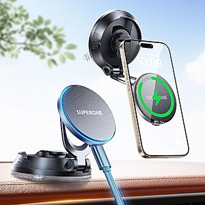 SUPERONE 15W MagSafe Magnetic Wireless Car Mount Charger for iPhone $8.49 + Free Shipping w/ Prime or on $35+