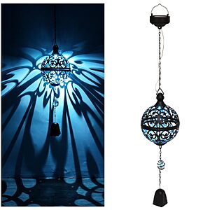 Amazon – Lyeasw Hanging Solar Lantern w/ Wind Chime - $14.49 w/ Code