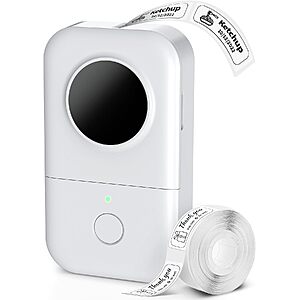 Phomemo D30 Bluetooth Mini Thermal Label Maker Printer (Green, Pink or White) $7.98 + Free Shipping w/ Prime or on $35+