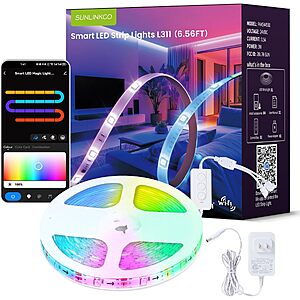 Amazon – RGB+IC LED Strip Lights, Smart LED Light for Bedroom, Color Changing - $8.49 w/ Code