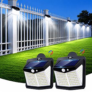 2-Pack LIFENGSOLER 128 LED Magnetic Solar Motion Sensor Outdoor Lights $13.99 ($6.99 each) + Free Shipping w/ Prime or on $35+
