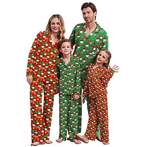 Ekouaer Family Christmas Pajamas Matching Pjs Sets for Women, Men and Kids $12.99