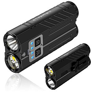 2-Pack Banral EC2402 3100-Lumen Rechargeable EDC Flat Pocket Flashlight w/ UV, Red & Blue Light $20.89 + Free Shipping w/ Prime or on $35+