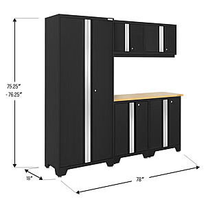 NewAge Products Bold Series 6-piece Cabinet Set with 30 in. Locker, Base and Wall Cabinet $599.99