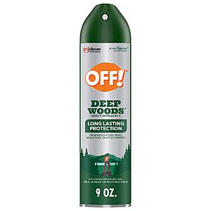 [S&S] $6.76: OFF! Deep Woods Insect Repellent Aerosol, 9 oz