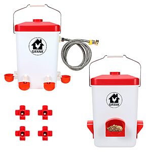 Amazon – Automatic Chicken Feeder and Waterer Set Hanging Chicken Waterer 3 - $14.39–$14.99 w/ Code
