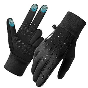 [Prime] Rivmount Men's/Women's Touchscreen Winter Gloves (Black LG. or Med.) $6.88 + Free Shipping