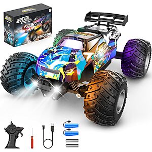 Amazon – All Terrain Remote Control Car for Boy with LED Lights 2 Batteries - $13.19 w/ Code